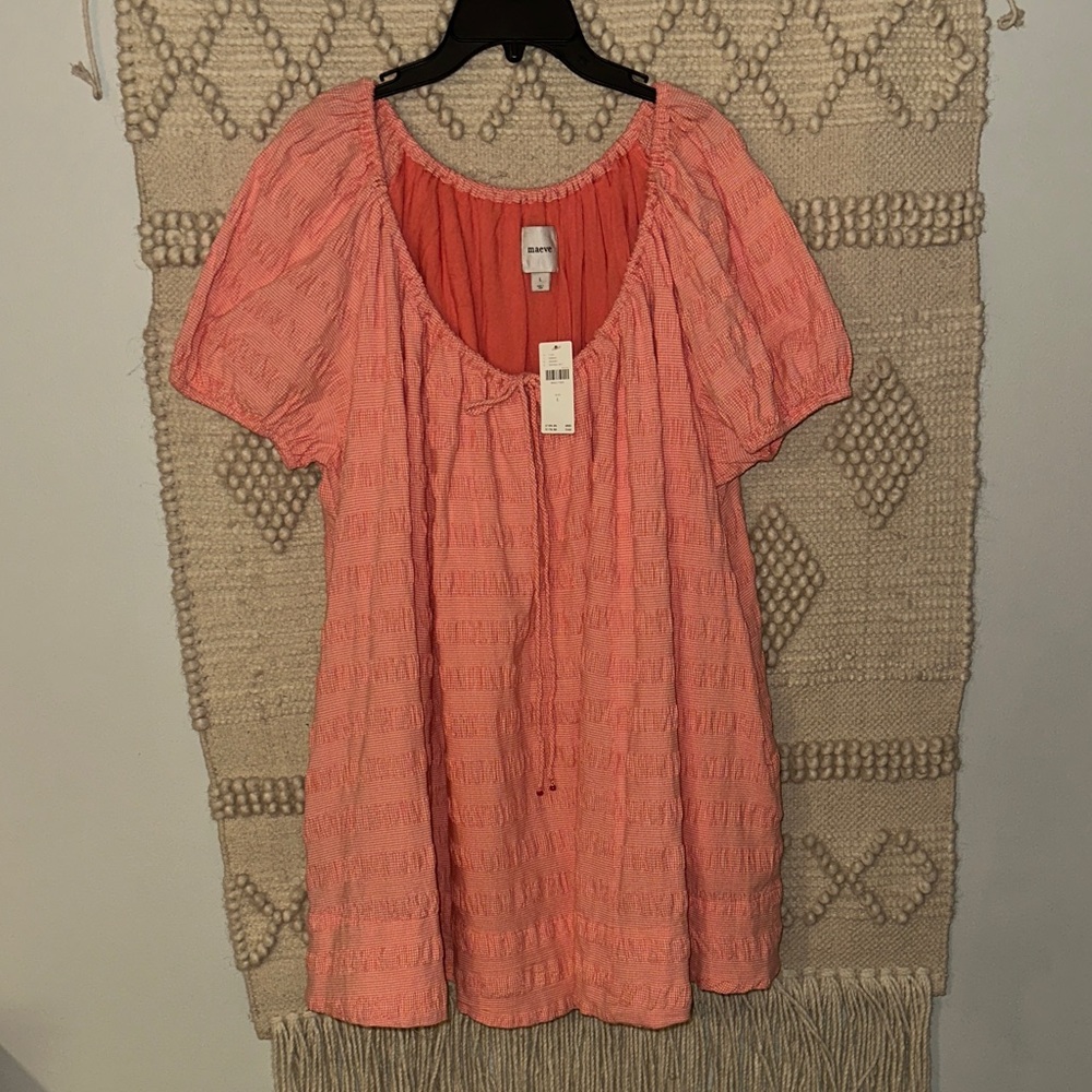 Maeve Scoop-Neck Mini Swing Dress